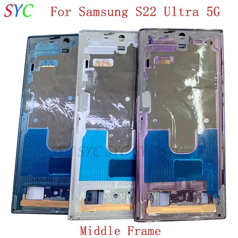 

Middle Frame Housing LCD Bezel For Samsung S22 Ultra 5G S908 S908B S908U Phone Metal LCD Frame Plate Repair Parts