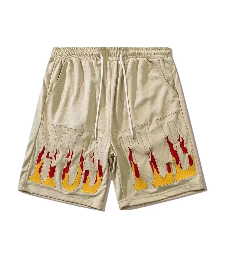 Short de basket-ball en maille à séchage rapide pour hommes et femmes, pantalon de survêtement Flame IP, short de course à pied, été, dean M