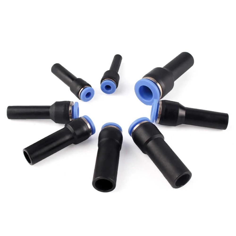 1/5/10/15 قطعة تركيبات موصل هوائي التوصيل دفع في المخفض من خلال PGJ 6/8/10/12 مللي متر أنبوب إلى أنبوب 4/6/8/10 مللي متر