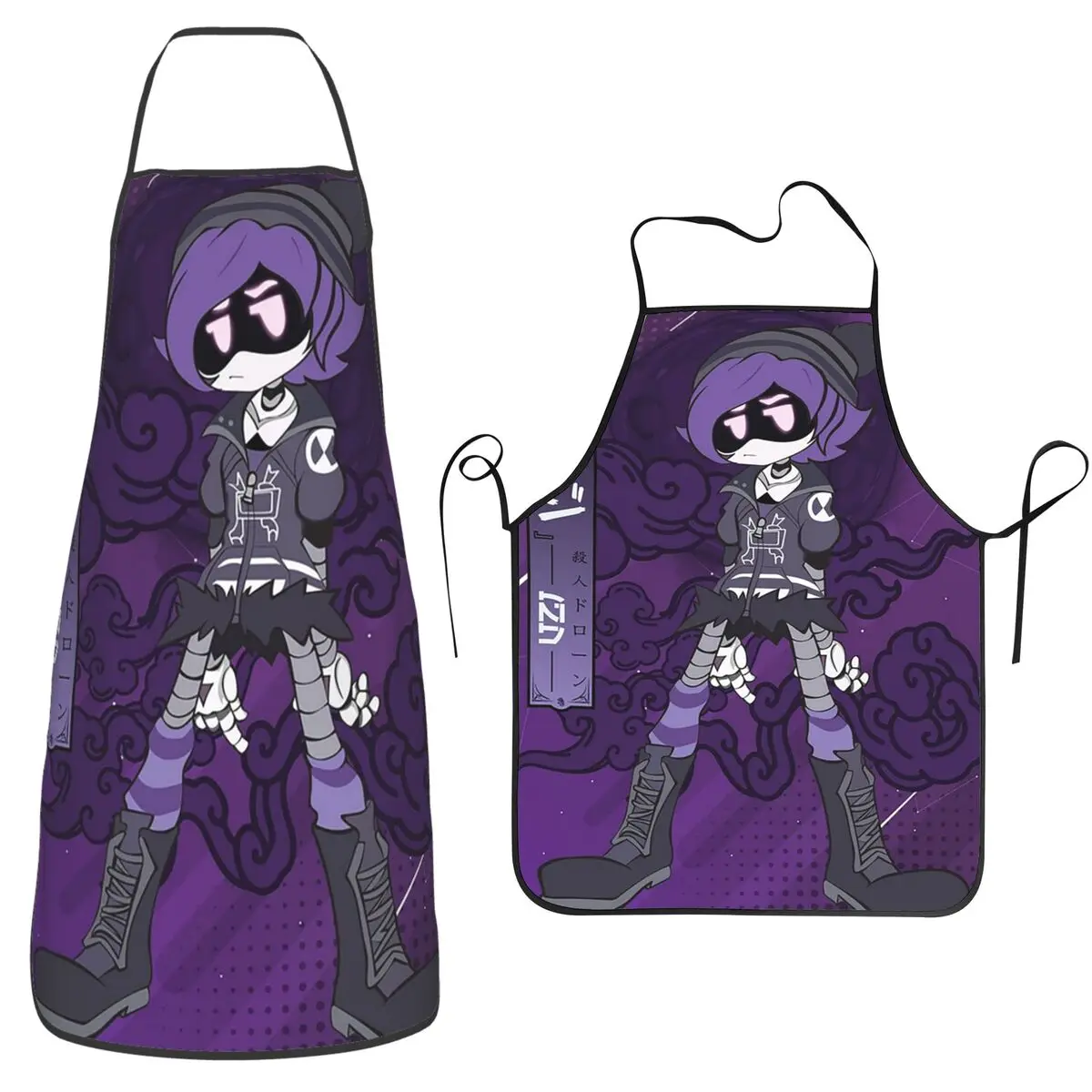 Uzi Doorman Murder Drones Aprons Chef Cooking Tablier Sleeveless Bib Kitchen Cleaning Pinafore for Women Men Painting