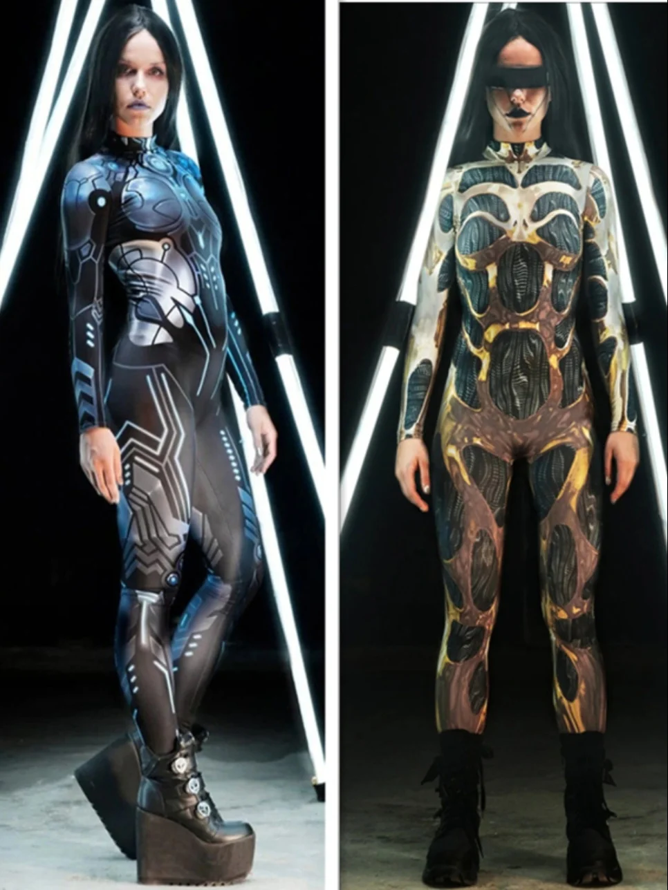 

Женский костюм робота Punk Tech Sensation Future Soldier Косплей Бар DS Хэллоуин Наряд Сценическое представление Традиционный этнический...