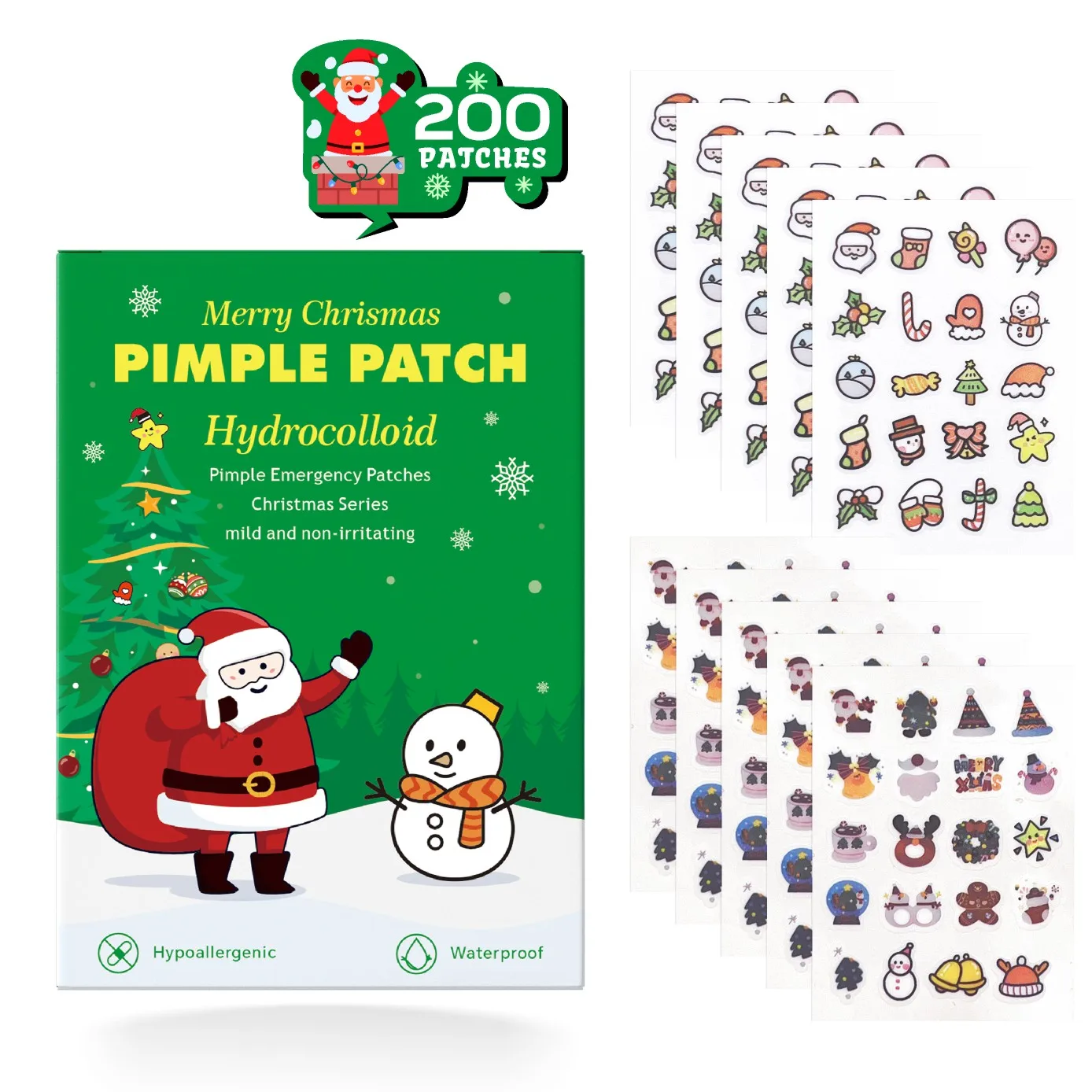 2025 Green Packaging Christmas Limited-Edition Acne Patch: Brand New Launch for a Fresh New Year Experience