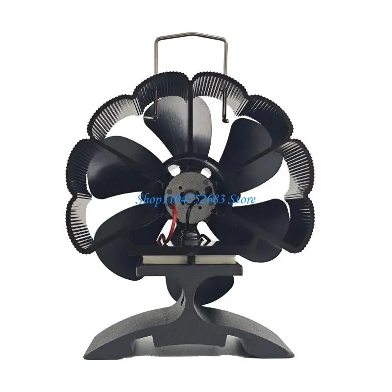 

Y6GD Stove Fan Fireplaces Fan for Wood Burning Stove Heat Powered Fan Stove Accessories Circulating Warm Air