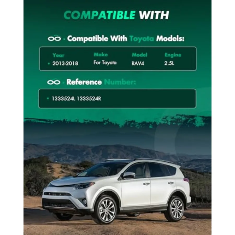 Voorste schokdemper montageset voor 2013-2018 Toyota RAV4 Compleet vervangend ophangsysteem met geïntegreerde veerpootcompatie