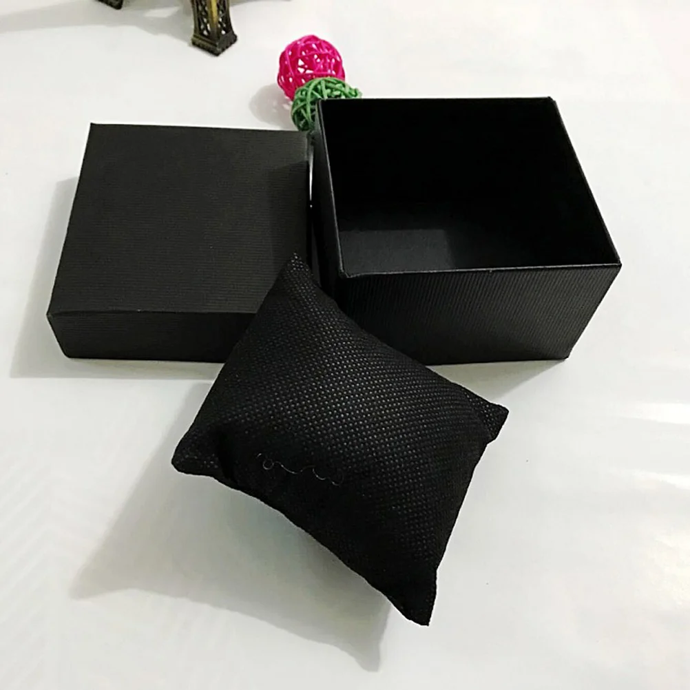 

Watch Box For Men Women Non-Woven Fabric Cushion Storage Organizer Display Case Jewelry Bracelet Gift Packaging Random Color