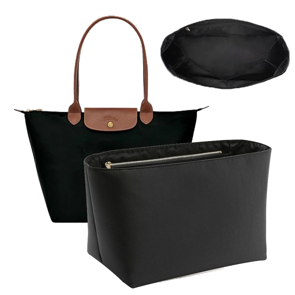 NYLON Purse Organizer Insert for LONGCHAMP Le Pliage Large Tote Handbags Lghtweight Luxury Insert Bag Divider Shaper