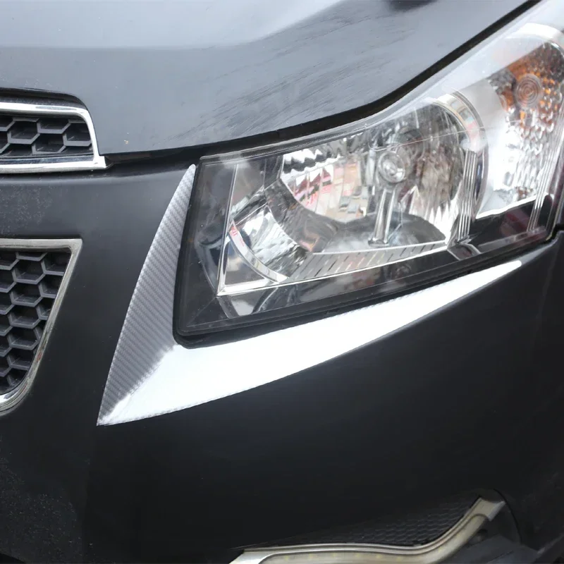 For Chevrolet Cruze Sedan Hatchback Headlight Trim Sticker Lamp Eyebrow Cover Decoration Strip Stickers Car Accessories
