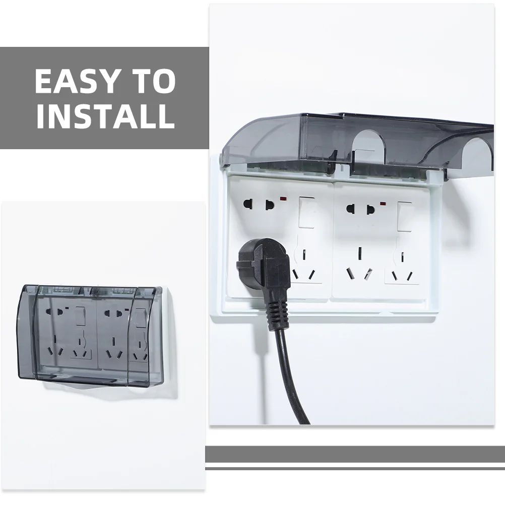 2 stuks waterdichte hoes voor 86 type schakelaar socket dubbele uitgang bescherming doos weerbestendig stofdicht veiligheidsbeschermer voor binnen