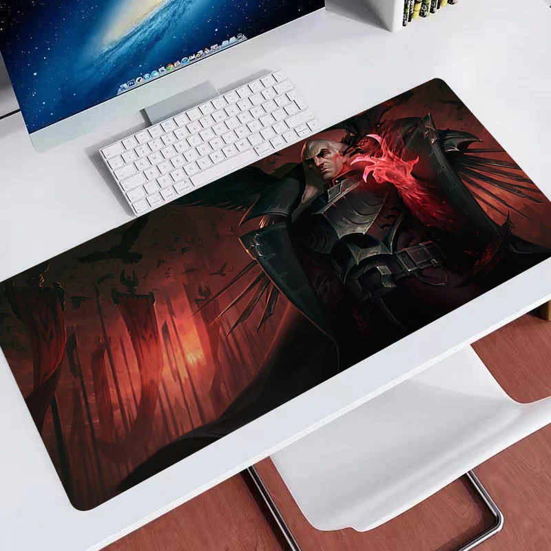 Large Gaming Mousepads League of Legends Swain Computer Soft Mousepad 900x400 Desk Pads For PC Keyboard Mats non-slipTable Rug