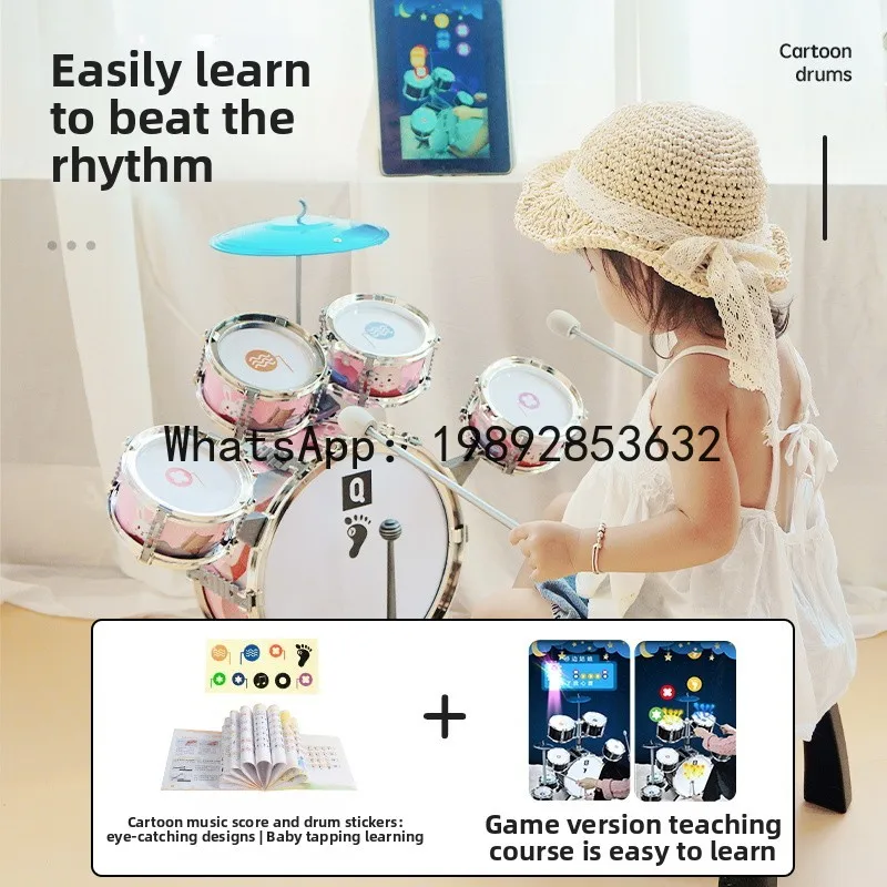Drumming Children's Toy Drum Instrument Baby Percussion Drum Music Early Education Toddler Educational Toy for Kids