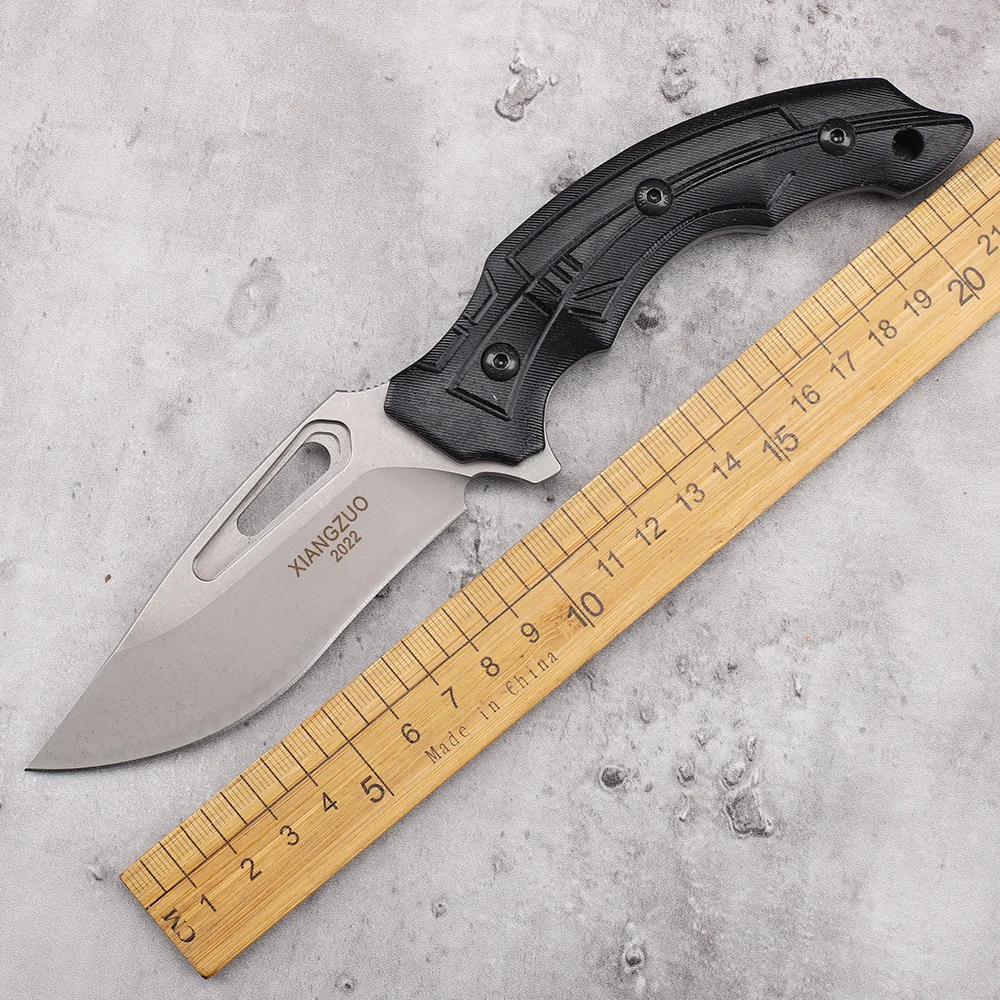 

XIANGZUO D2 Steel Sheet Fixed G10 Handle Camping Kitchen Hunting Survival Fishing Men's Christmas EDC Tool Knife