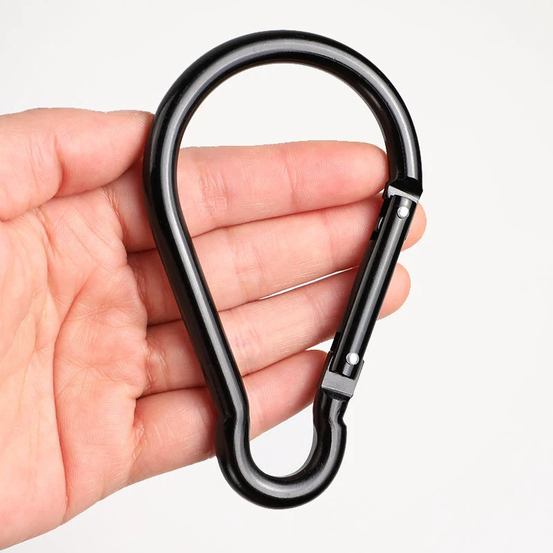 New Aluminum Alloy Carabiner Hooks Gourd Shape Locking Design Large Hiking Camping Carabiner Quick Link Lock Ring Carabiner Hook