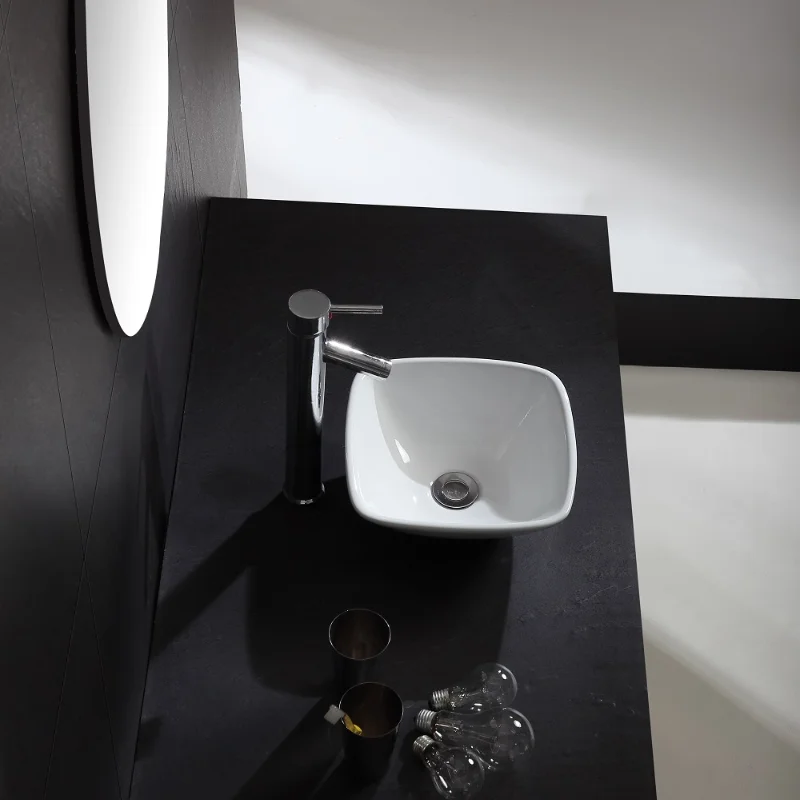 White Ceramic Wall-Hung Sinks With Towel Rack Small Apartment Bathroom Mini Corner Washbasin Balcony Hand-wash Basin