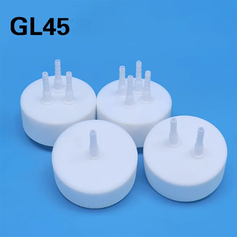 

Full tetrafluoro feed head GL45 feed bottle cap One hole Two hole Three hole Four holes Cap