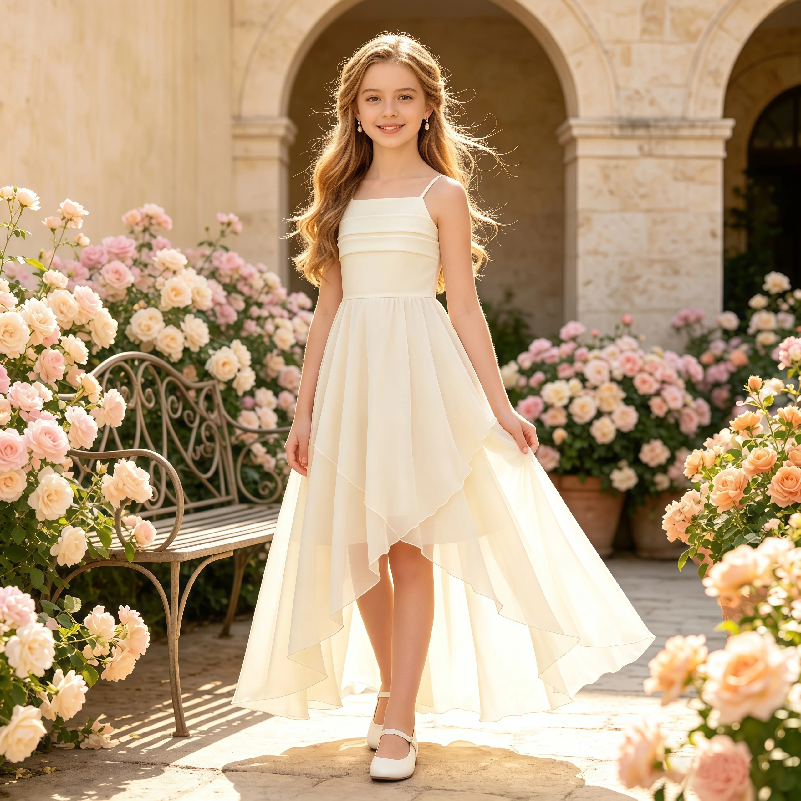 Elegant Bridesmaids Party Girls Dresses Formal Bow Wedding Princess Prom Dress for Girl Gala Birthday Graduation Evening Costume
