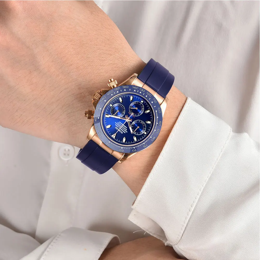 Orologio cronografo da uomo VK63 Cassa VK63 oro rosa blu Orologio cronografo da uomo VK63 Orologio personalizzato