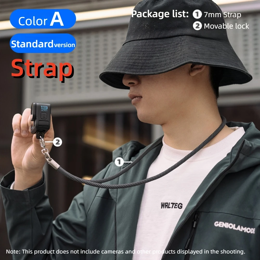 Neck Strap Quick Release Lanyard Portable Hanging Rope for DJI Action5pro/4/3 GoPro 13/12 Insta360 Pocket 3/2 Camera Accessories
