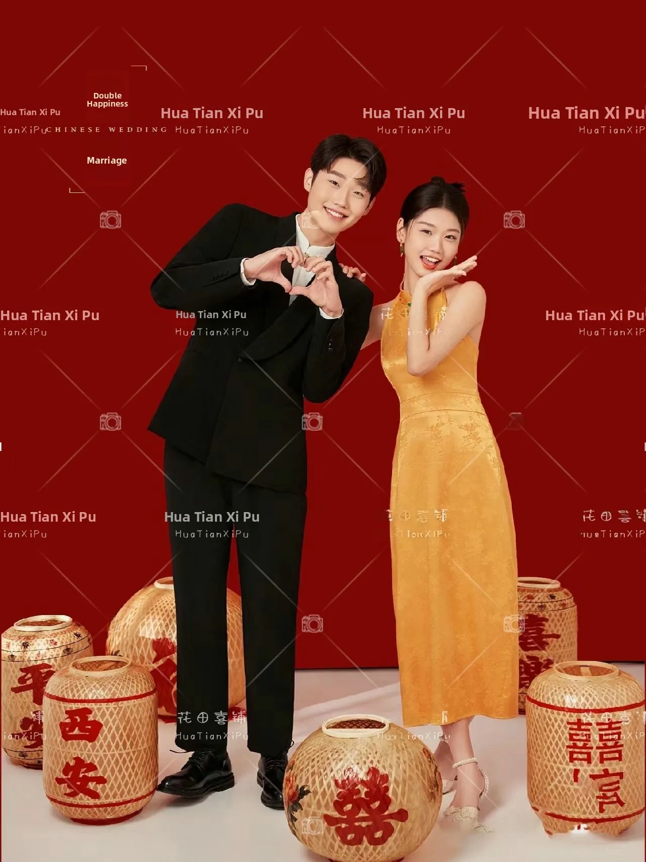 

New Retro Wedding Dress Photography Costume Couple Theme Studio Photo Shoot Atmosphere Feeling Chinese Style
