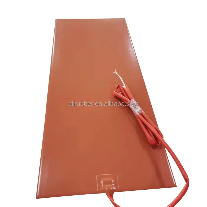 custom 12v 24v 110v 220 electric flexible heating pad rubber silicone heater winter melting snow silicone heating pad