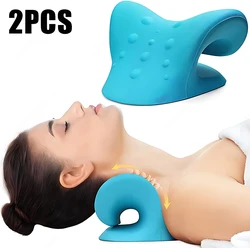 Neck Shoulder Stretcher Relaxer Cervical Chiropractic Traction Device Massage Pillow for Pain Relief Cervical Spine Alignment