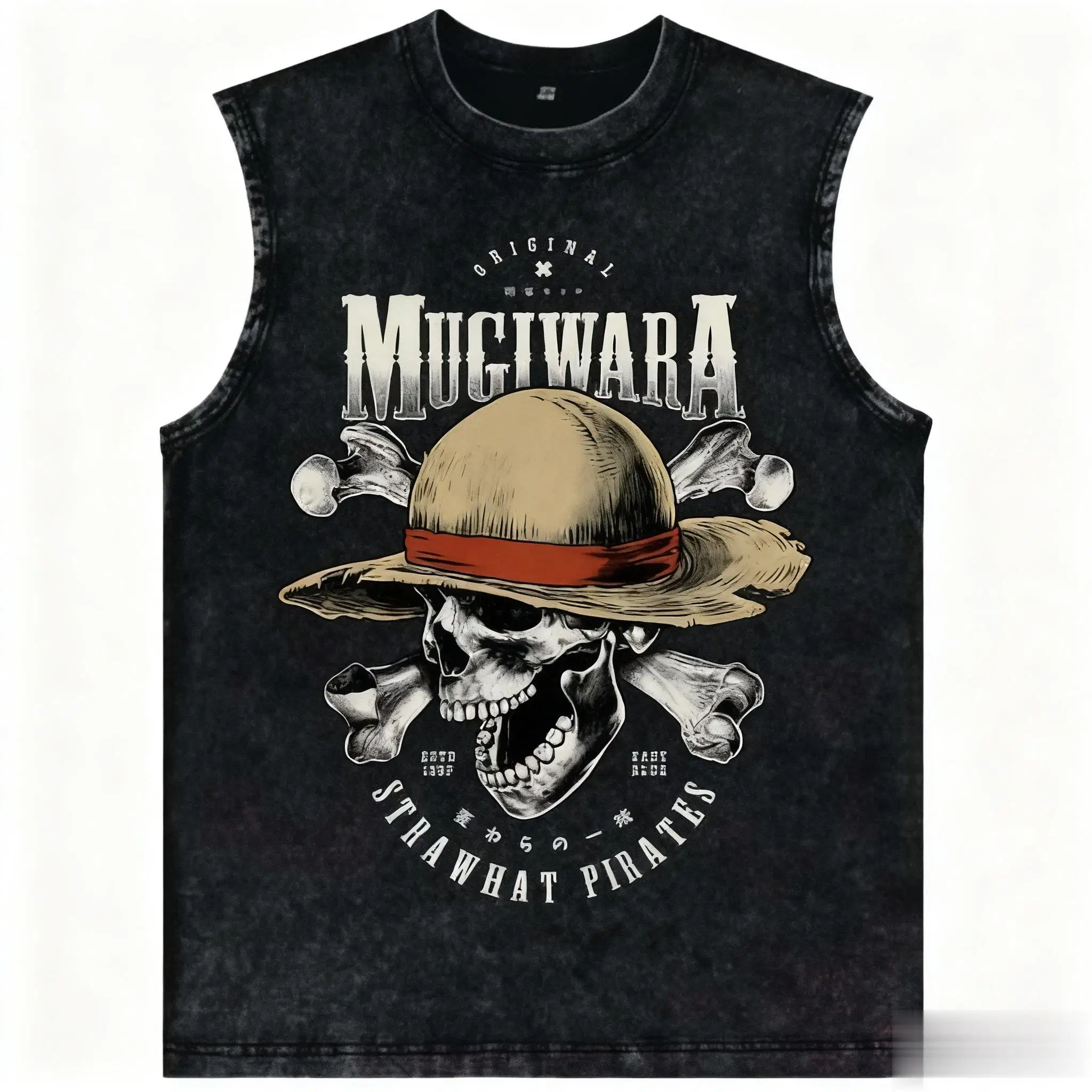 Neue Ankunft Ein Stück Anime Tank Top Frauen Waschen Ärmelloses Shirt Baumwolle Sommer Weste Grafik Druck Streetwear Casual Sportswear