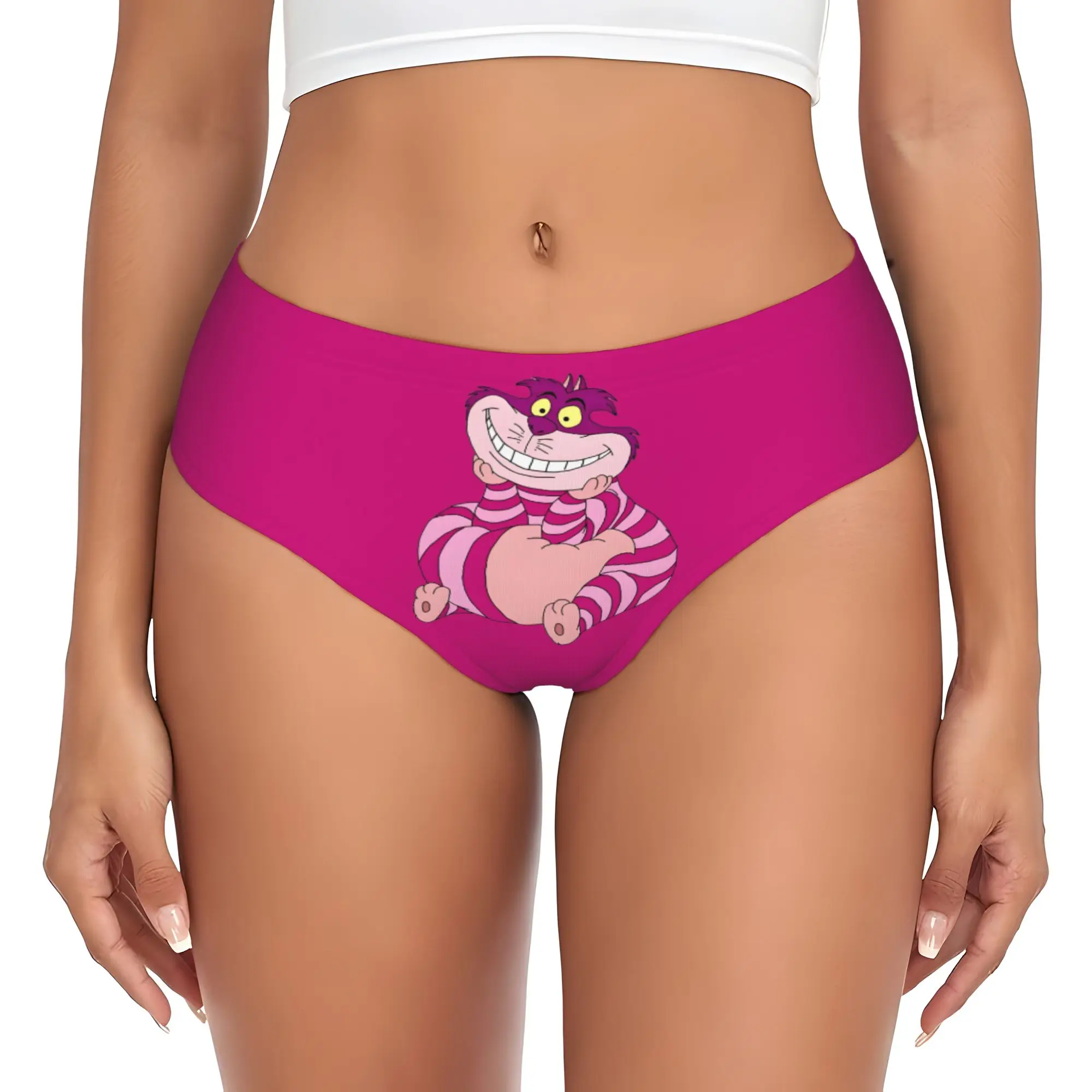 Sous-vêtements personnalisés C-Cheshire Anime Cat Briefs pour femmes, culottes extensibles respirantes