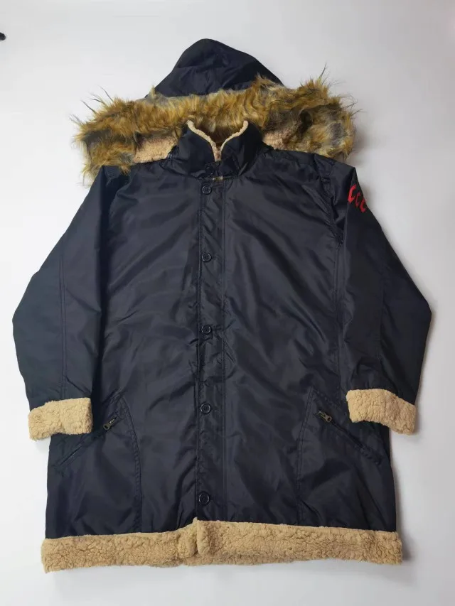 

Американская повседневная куртка средней длины с капюшоном, утепленная флисом, из хлопка, для активного отдыха, ветрозащитная, водонепроницаемая, с подкладкой из овечьего бархата, для холодной погоды.