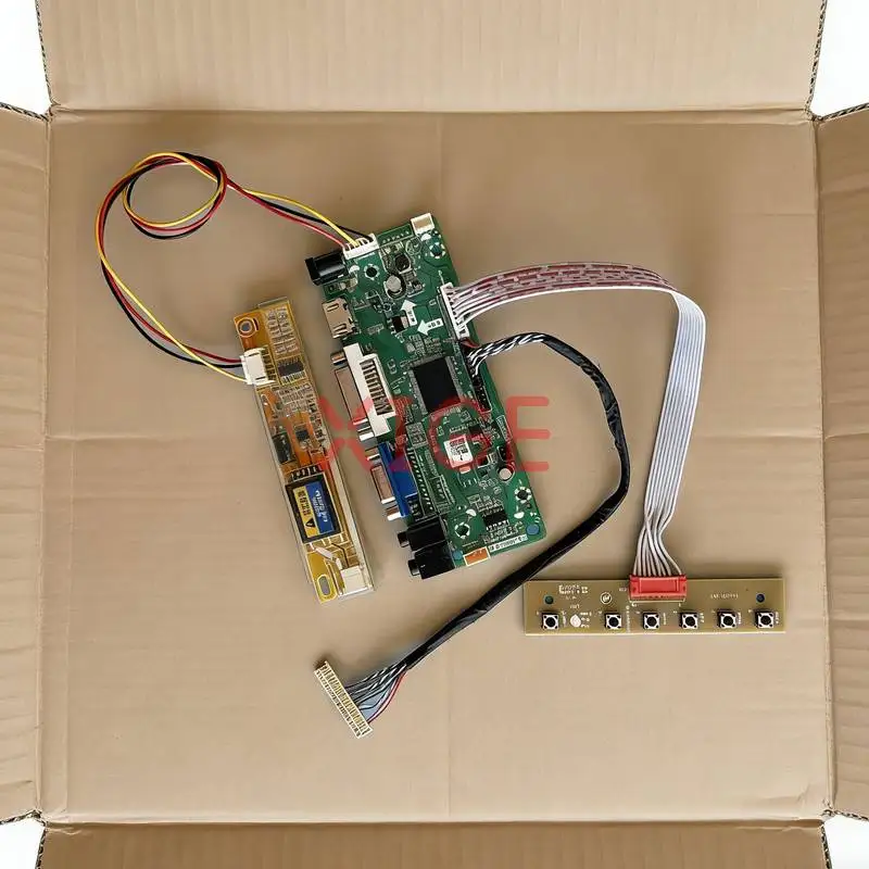 

Screen Drive Controller Board Fit LP150X05 LP150X06 LP150X08 LP150X09 30 Pins LVDS VGA DVI HDMI 1024x768 1024*768 1-CCFL Kit DIY