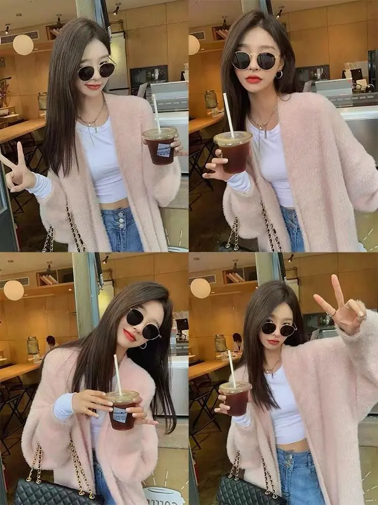 

Sweaters Jumpers Cardigans Womens Cardigan Women Long Sleeve Wool Blend Punk Design Relaxed Fit Winter Holiday Fair Isle Festive