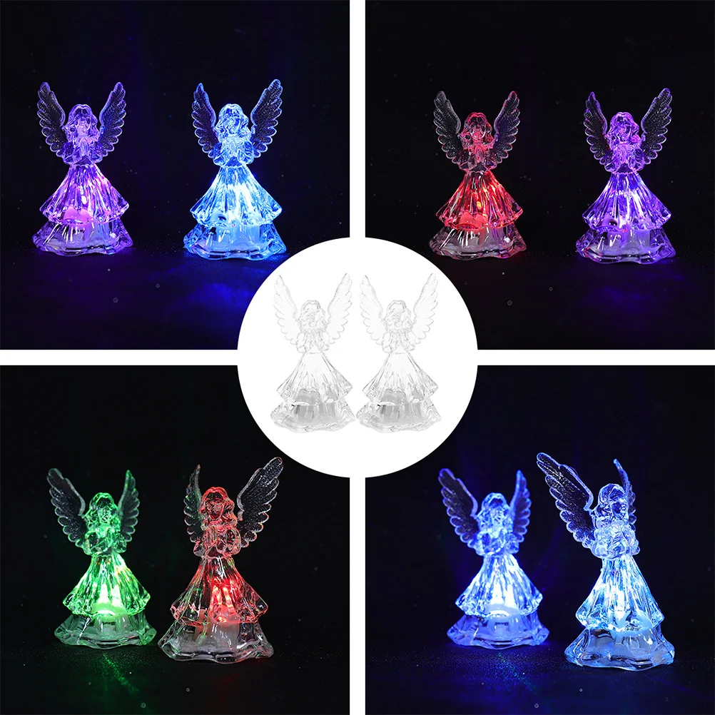 4 قطعة تغيير غرفة نوم ليلة ضوء المصباح لغرفة ديكور المنزل الحارس الملاك مصباح غرفة نوم مكتب حلية Led #5