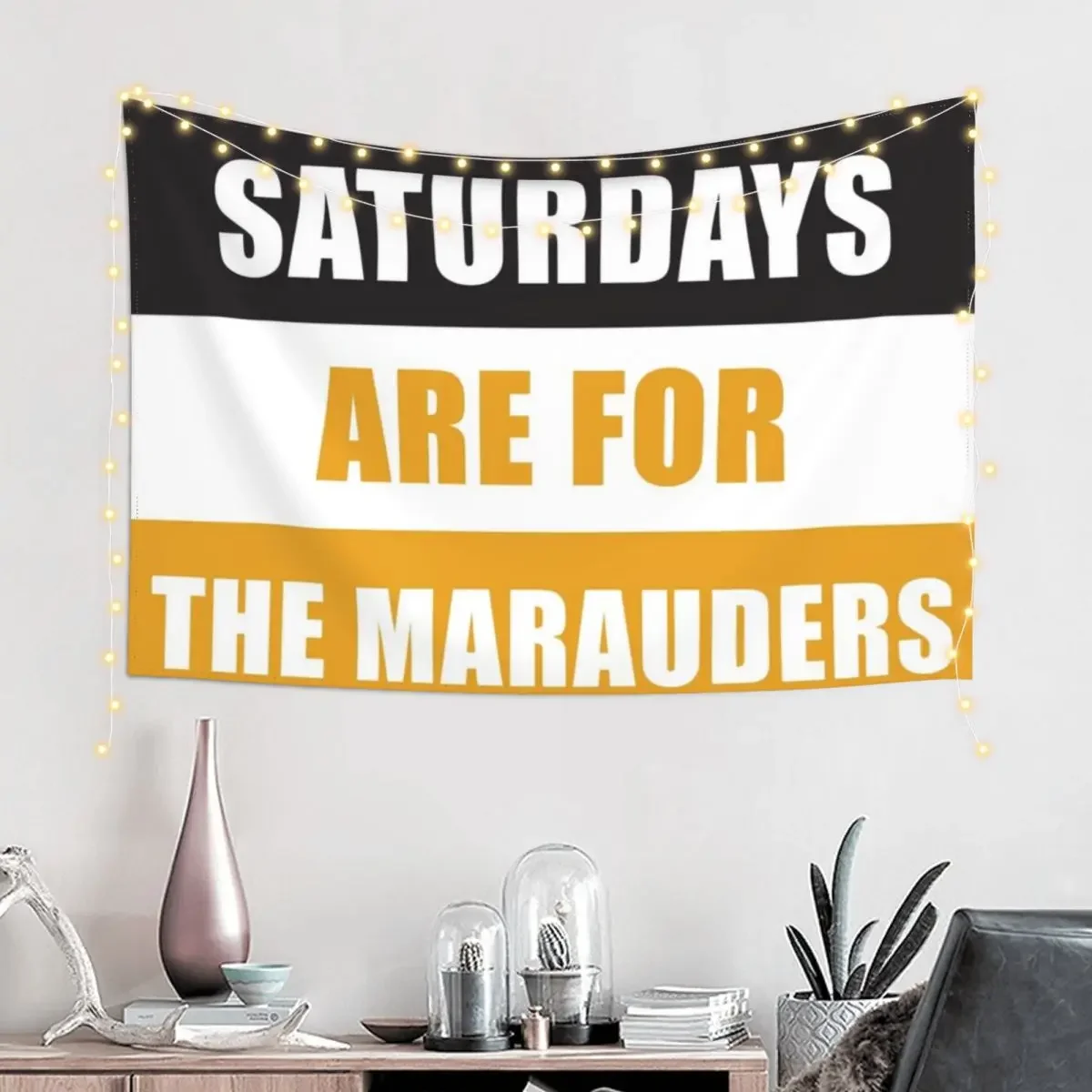 Saturdays are for the marauders - Millersville University Tapestry Cute Room Things Room Decorating Aesthetic Tapestry