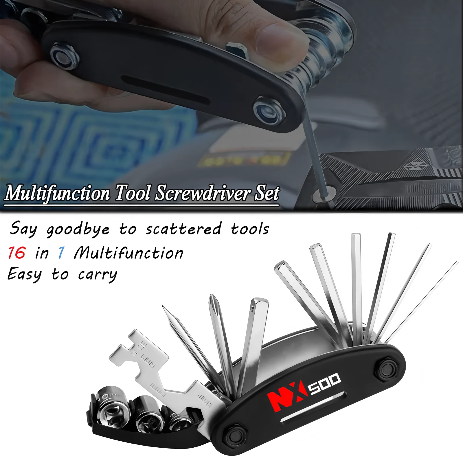 

Multi Function Tools For HONDA NX400 NX500 NX 400 500 2023-2025 Motorcycle Multifunction Tool Portable Repair Screwdriver Set