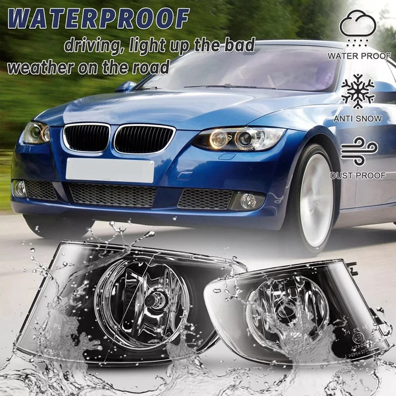 

1 Pair Car Front Left Right Side Fog Lights Driving Lamps W/Bulb For BMW E92 E93 2006-2013 63176937465 63176937466