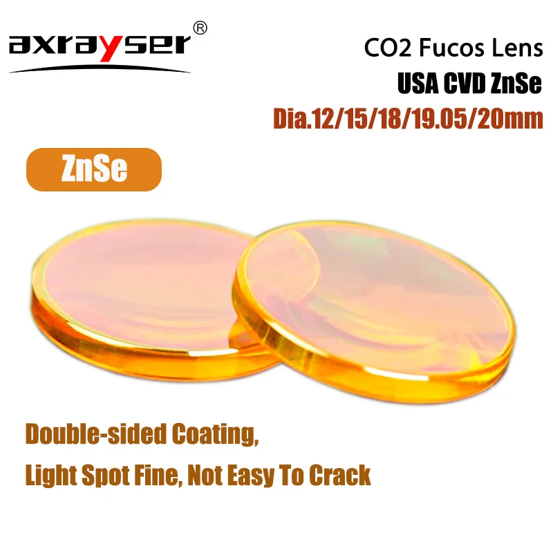 

CO2 ZnSe Focus Lens USA CVD Dia.12/15/18/19.05/20 mm FL38.1/50.8/63.5/76.2/101.6mm for Laser Machine Cutting Engraving Parts