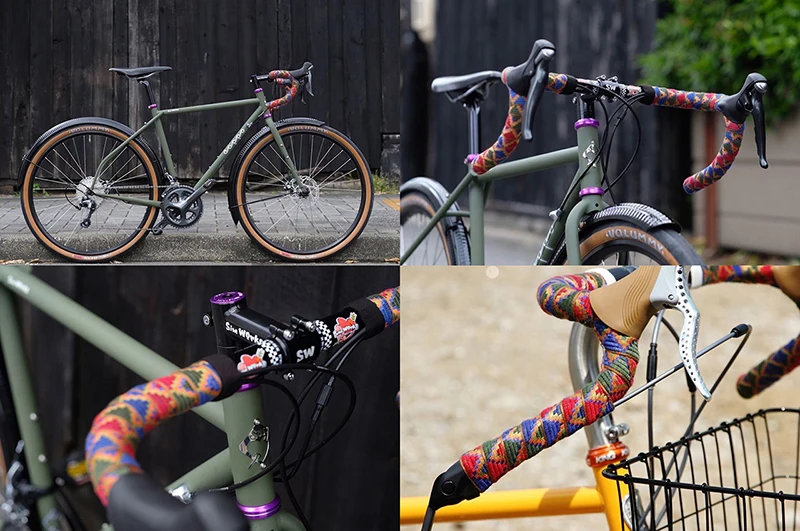 Regenbogen geflochtenes Lenkerband für Rennräder, rutschfest, stoßdämpfend, EVAComfort Grip Wrap Tape im Ethno-Stil, Fahrradzubehör – Detail 8