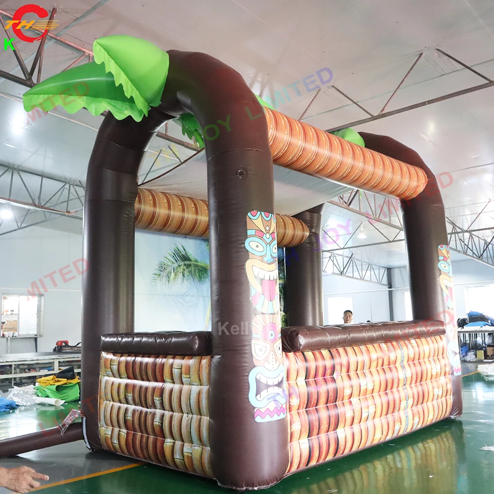 Free Door Shipping 4.5x3m Inflatable Snack Booth Inflatable Ticket Food & Drinks Selling Cabin Tent for Sale