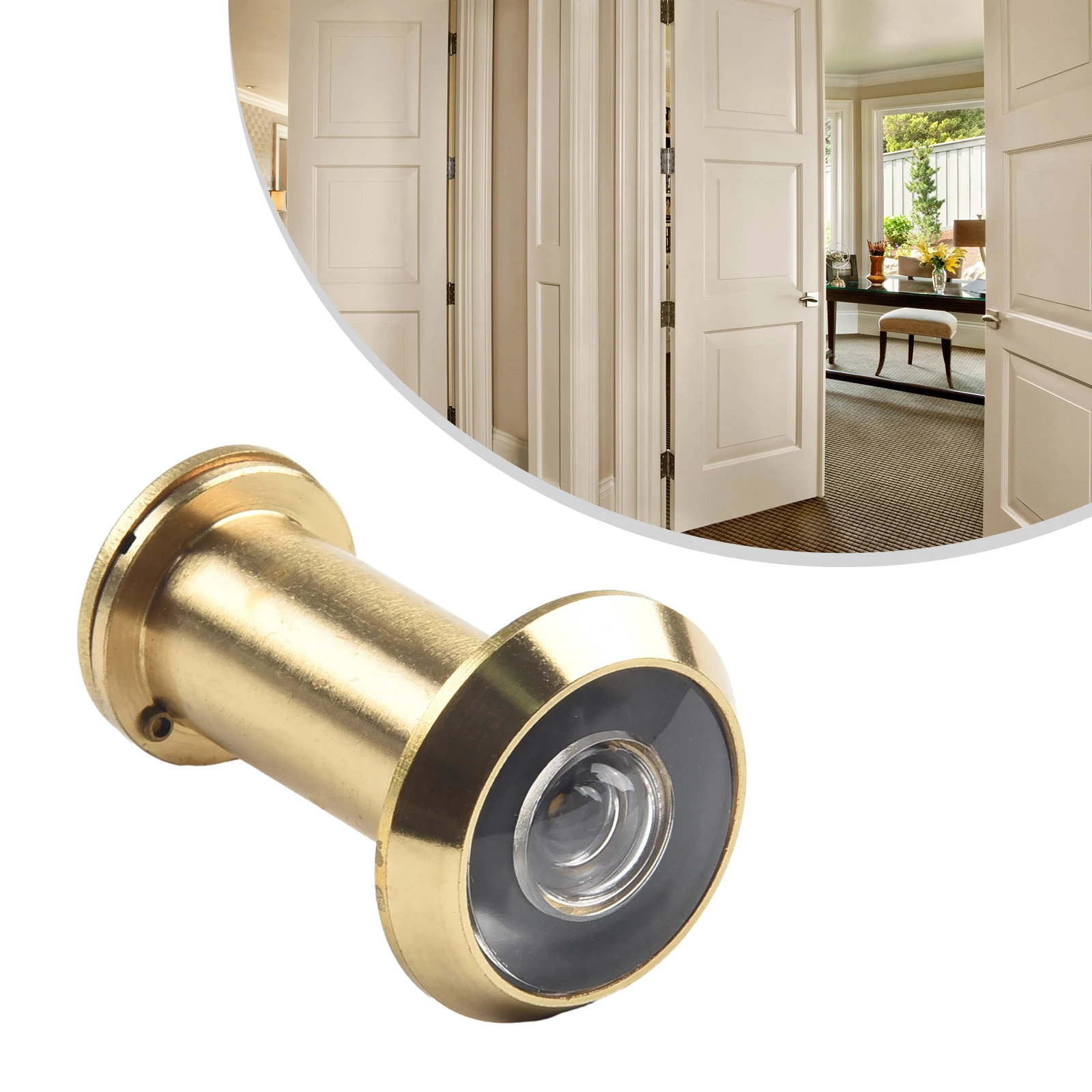 1pcs 220Degree Door Viewer Door Peephole Viewer Wide Angle Eye Sight Hole Glass Lens Anti-theft Security Door Hardware ﻿