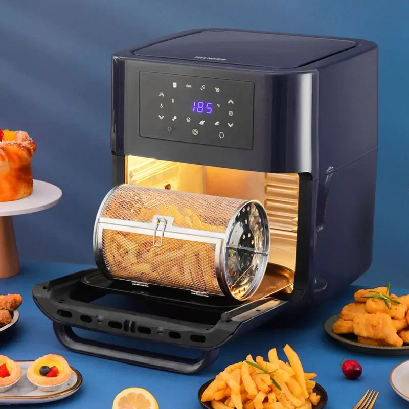 Electrodomésticos, freidora automática con pantalla táctil LED, horno eléctrico, MZG-DZ1022, freidora de aire sin aceite, 220V/1700W, multifuncional