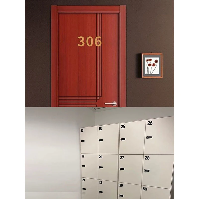 3D Self Adhesive Modern Door Number 0-9 Plaque House Number Door Plate Number Hotel Door Mailbox Address Digits Sticker Sign