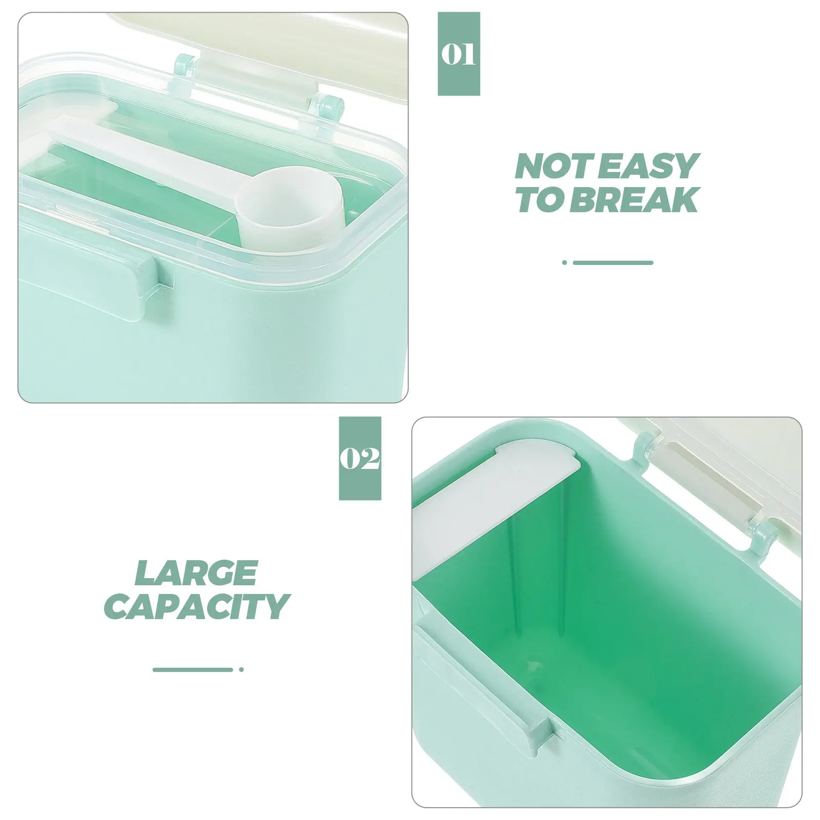 Large Capacity Portable Formula Dispenser for Travel – Leak-Proof, Dishwasher Safe Infant Milk Powder Holder
