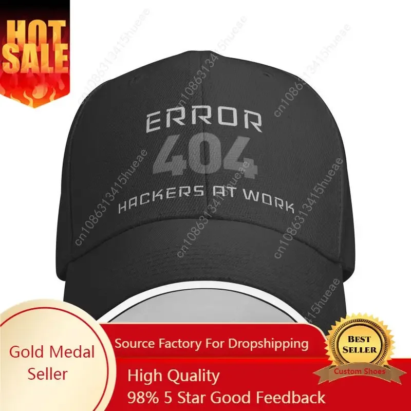 

Personalized Error 404 Hackers At Work Baseball Cap Men Women Breathable Computer Geek Programmer Dad Hat Streetwear