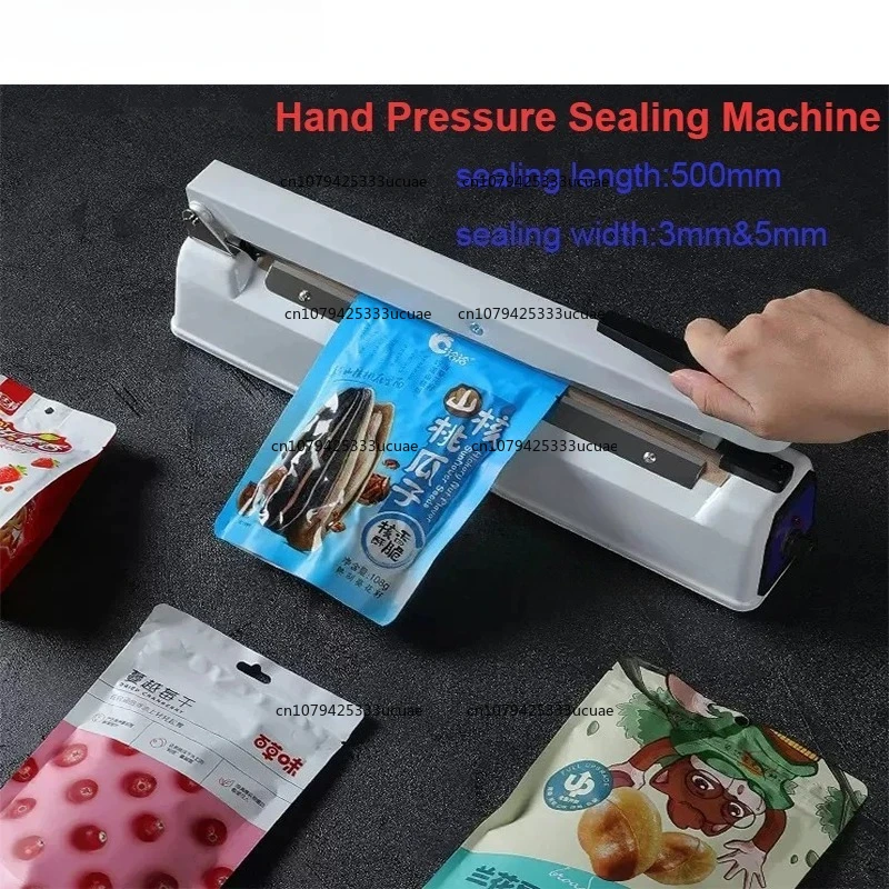 500mm Iron Handheld Electric Heating Impulse Sealing Machine Hand Pressure Sealer for Plastic Aluminum Foil Non-woven Fabric Bag