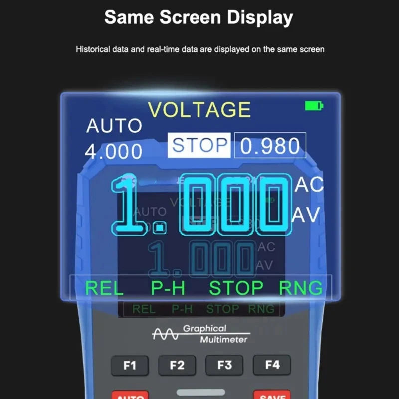 Multimeter with Large Display for Educational Clear Data Reading