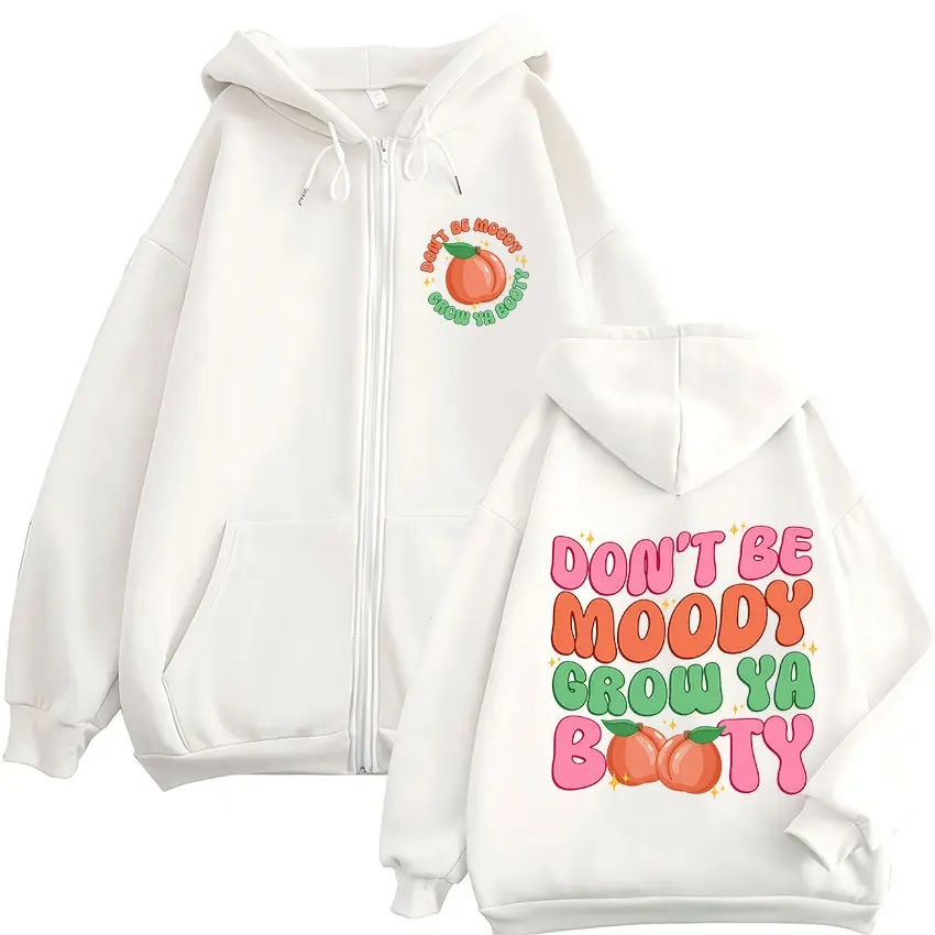 لا تكون مودي تنمو يا الغنيمة قلنسوة بسحاب مضحك الصالة الرياضية الجمالية طويلة الأكمام الرجال النساء بلوزات الصوف المتضخم سترة مقنعين #2