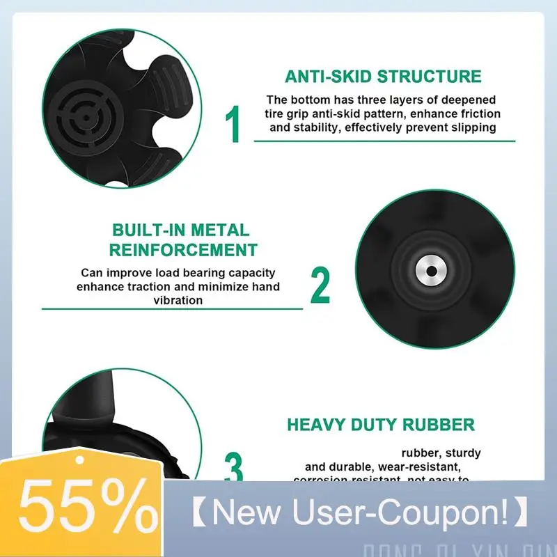 

A81M New- Cane Tips 6 Support Rubber Walking Cane Tips 3/4 Inch , Universal Self-Standing Rubber Cane Tip Cane Stand Replacement