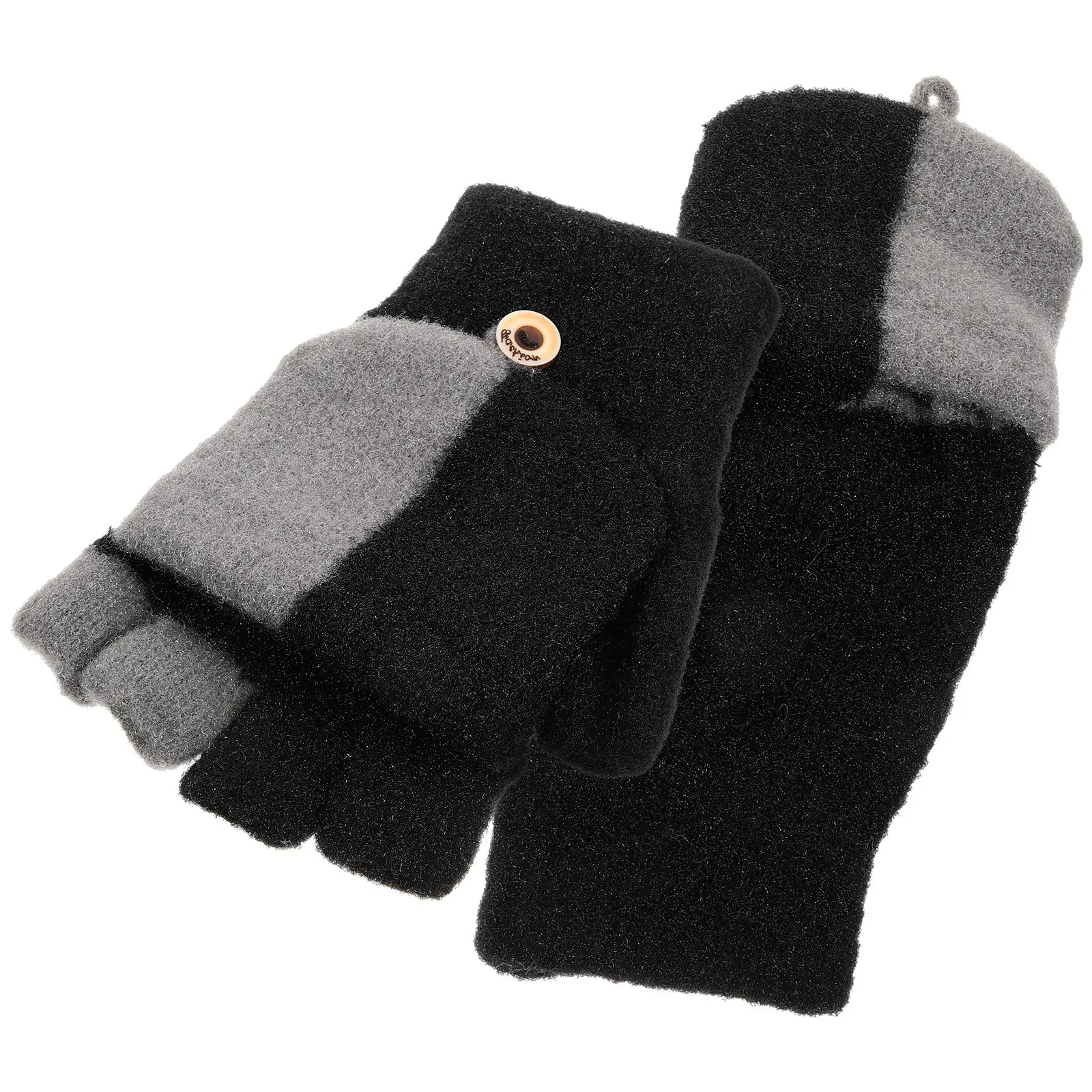 

1 пара женских зимних перчаток без пальцев, теплые вязаные перчатки, мягкие и удобные для катания на лыжах, верховой езды, активного отдыха на открытом воздухе, использования в холодную погоду