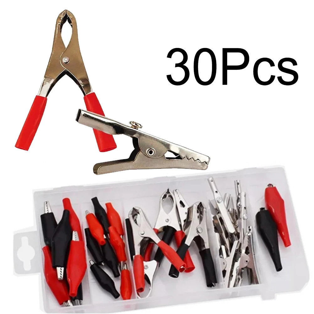 Organized Storage Solution Featuring a Complete Set of 30 Electric Testing Clips Tailored for Maximum Efficiency