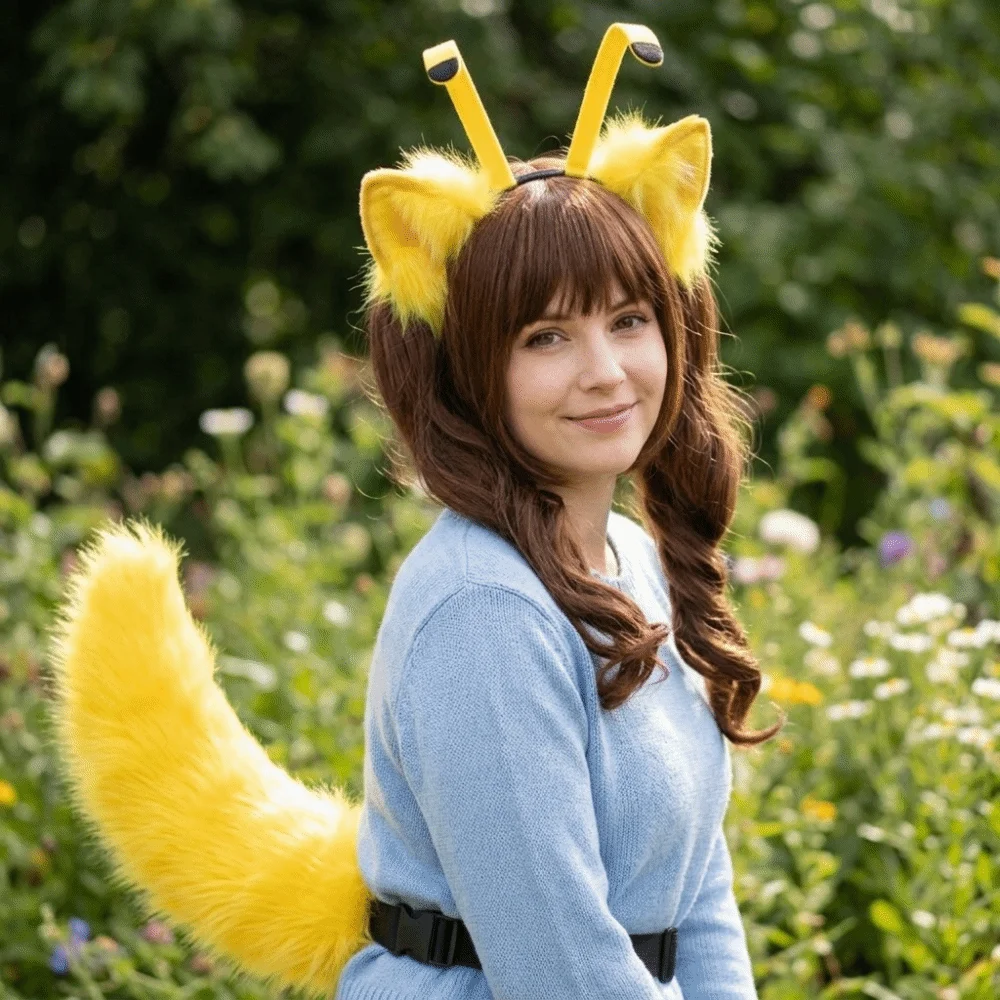 1 Pcs/set Handmade Kitten Ear Hair Hoop Headdress Plush Furry Cat Ears Headband Lolita Pointed Ear Halloween Headbands