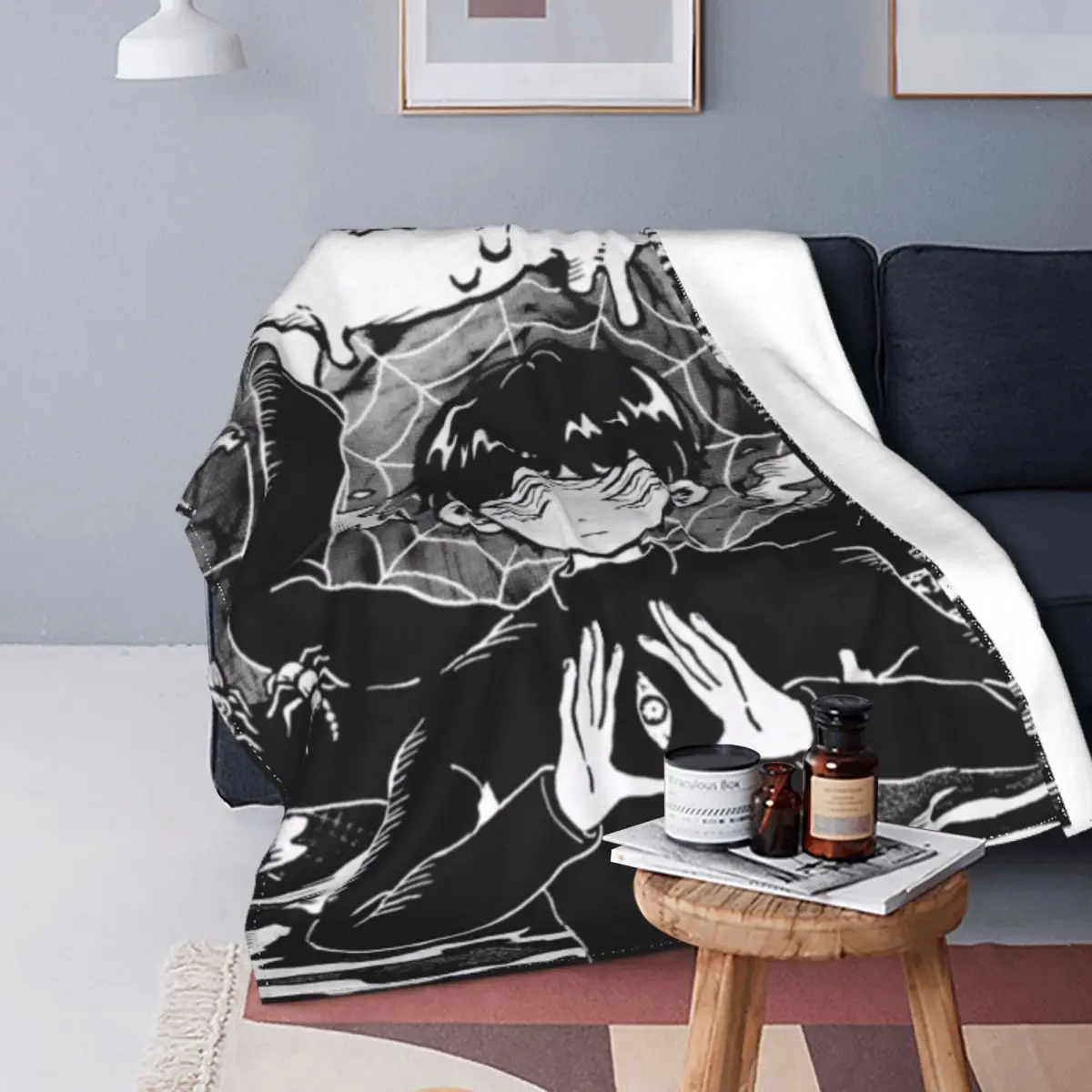 Omori Omocat Fleece Blankets Basil Aubrey Anime Game Funny Throw Blanket for Home Hotel Sofa Quilt