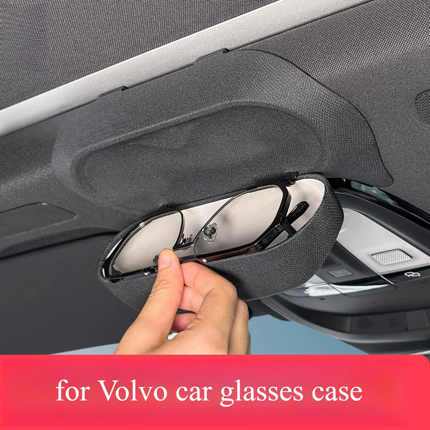 Geeignet für Volvo XC60, S90, XC90, S60, V60, V90, spezielles Brillenetui und Sonnenbrillenaufbewahrung, praktisches Produkt.
